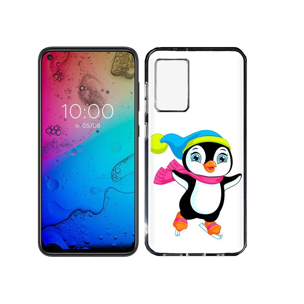 

Чехол MyPads Tocco для BQ Aurora пингвин на коньках, Прозрачный, Tocco