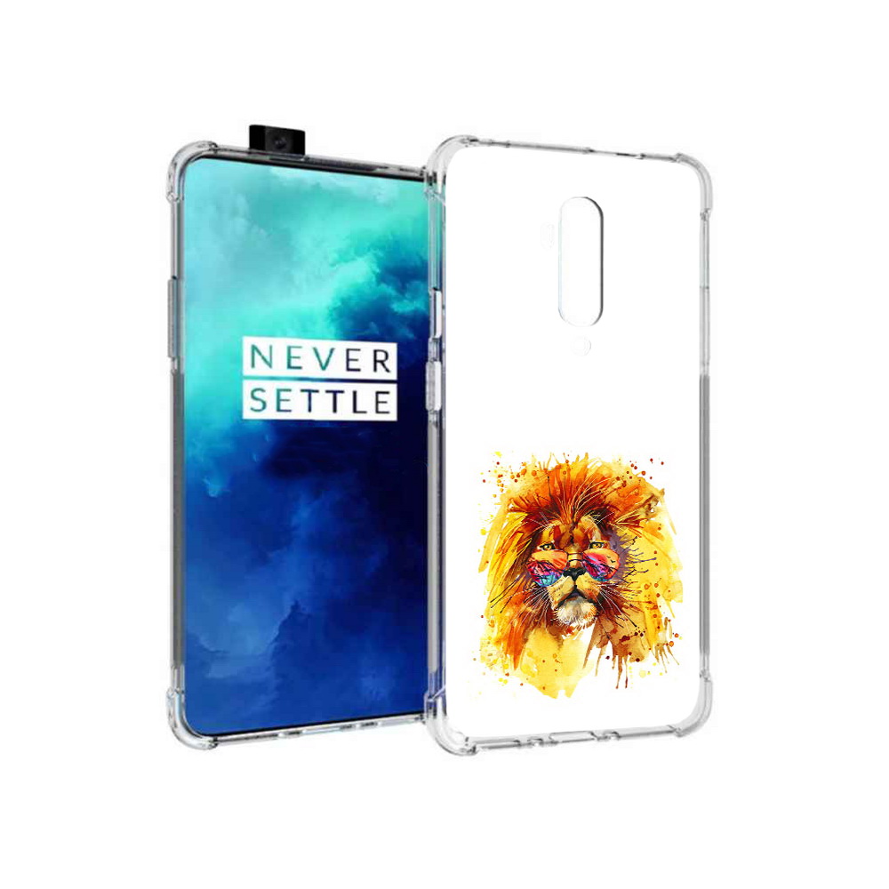 

Чехол MyPads Tocco для OnePlus 7T Pro лев в очках (PT139735.142.436), Прозрачный, Tocco