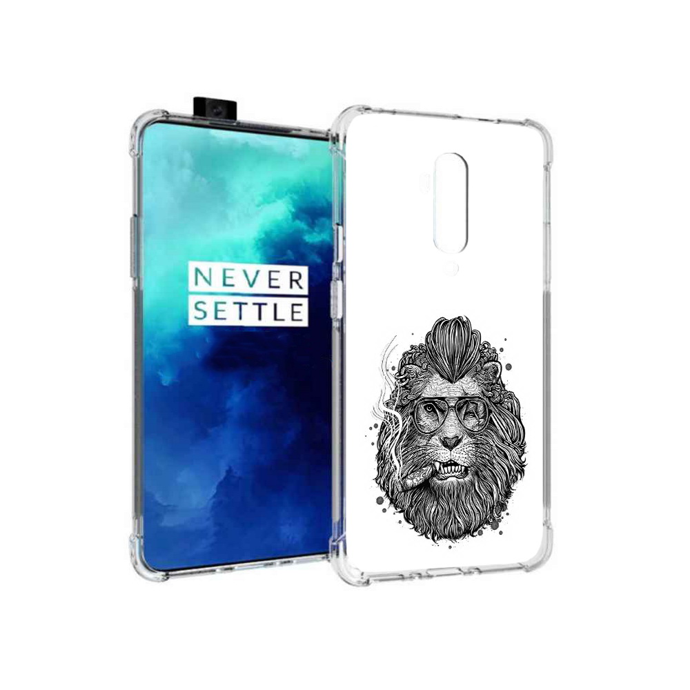

Чехол MyPads Tocco для OnePlus 7T Pro курящий лев (PT139735.142.432), Прозрачный, Tocco