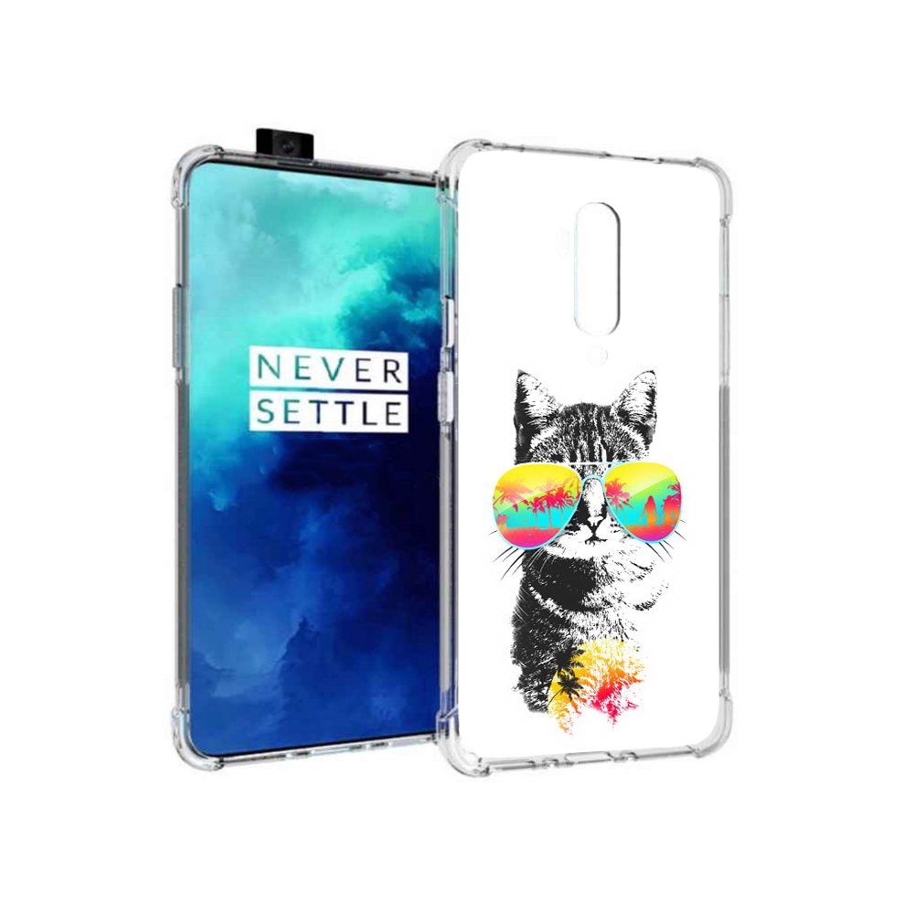 

Чехол MyPads Tocco для OnePlus 7T Pro крутой кот (PT139735.142.425), Прозрачный, Tocco