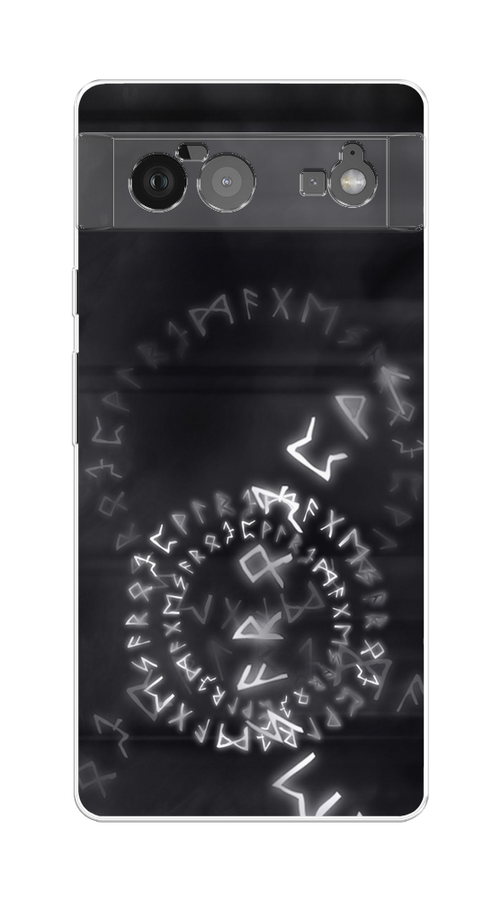 

Чехол на Google Pixel 6 "Руны", Серый;черный, 270850-3