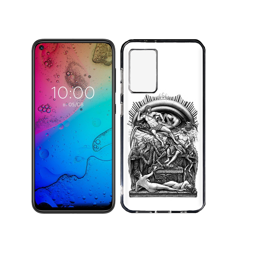 

Чехол MyPads Tocco для BQ Aurora оракул черно белый, Прозрачный, Tocco
