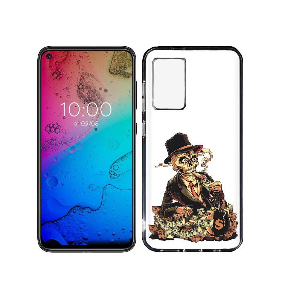 

Чехол MyPads Tocco для BQ Aurora нарисованный череп с сигаретой, Прозрачный, Tocco