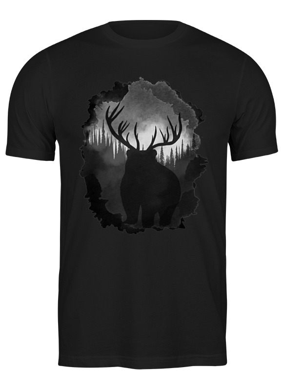 

Футболка мужская Printio Bear horns черная S, Черный, Bear horns