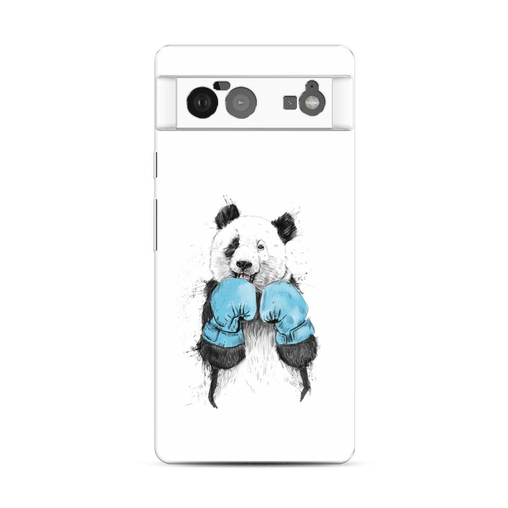 

Чехол для Google Pixel 6 "Панда боксер", Голубой;белый;серый, 270850-1