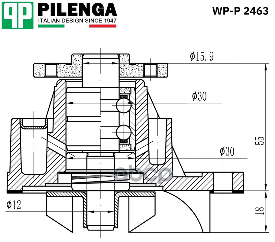 

Помпа, водяной насос lada vesta/x-ray/renault logan ii/sandero ii pilenga wp-p 2463