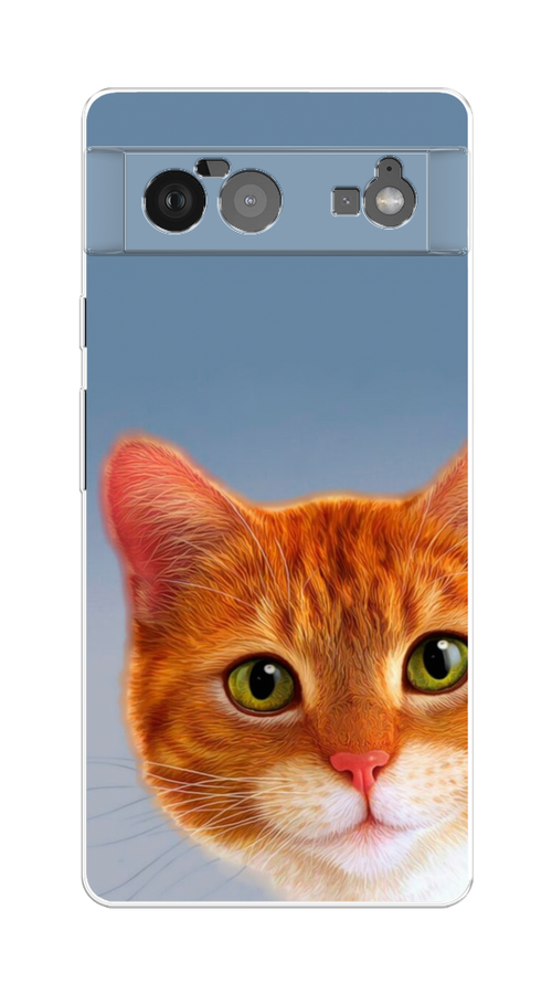 

Чехол на Google Pixel 6 "Любопытный котик", Коричневый, 270850-1