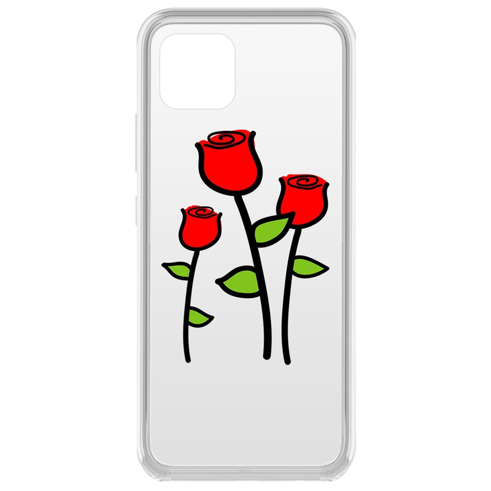 

Чехол-накладка Krutoff Clear Case Розочки для Realme C11