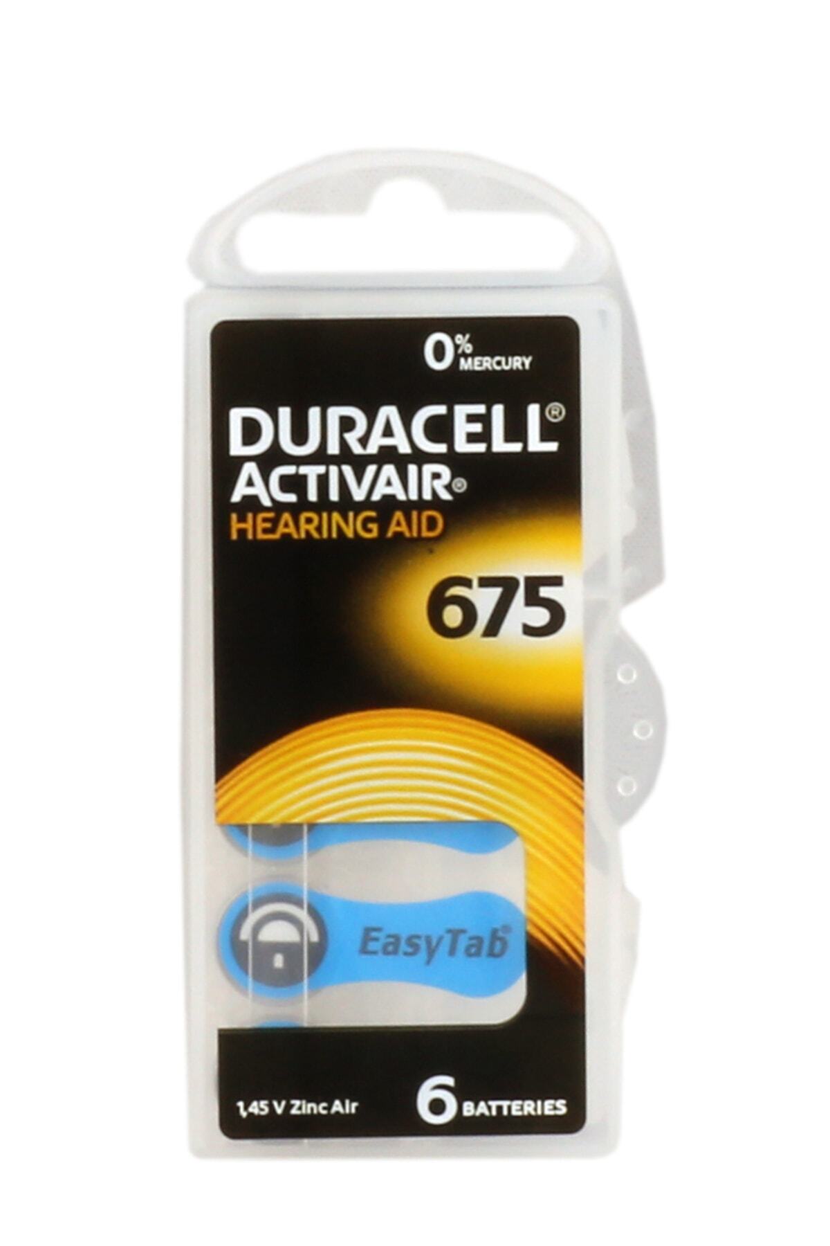 фото Набор батареек для слуховых аппаратов duracell activair тип 675 (6 штук)