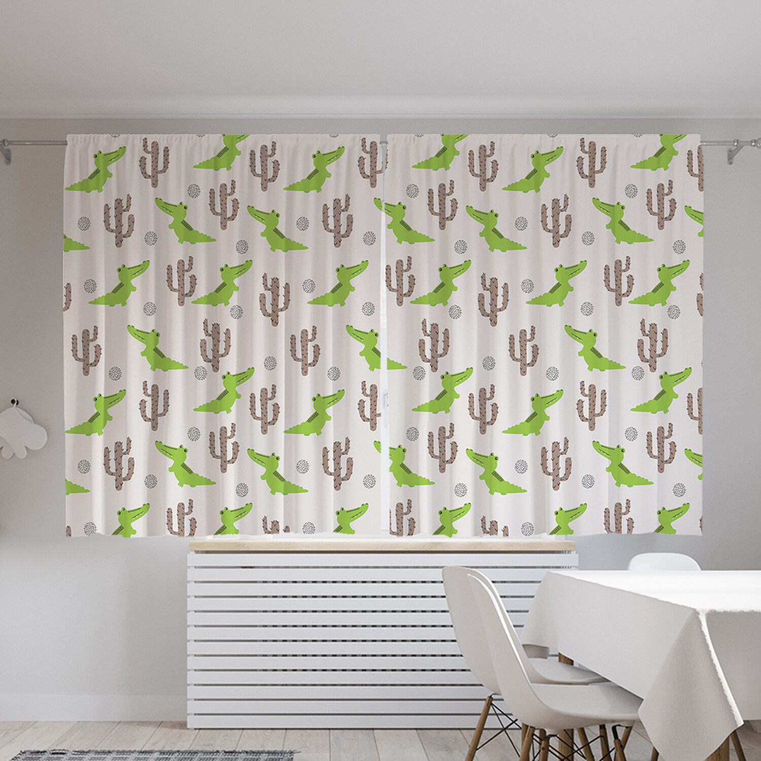 

Классические шторы JoyArty "Крокодилы и кактусы", серия Oxford DeLux, 2 полотна 145x180 см, Крокодилы и кактусы