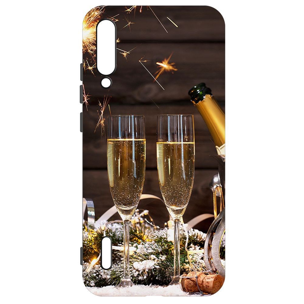 

Чехол-накладка Krutoff Софт Кейс Игристое для Xiaomi Mi A3 черный