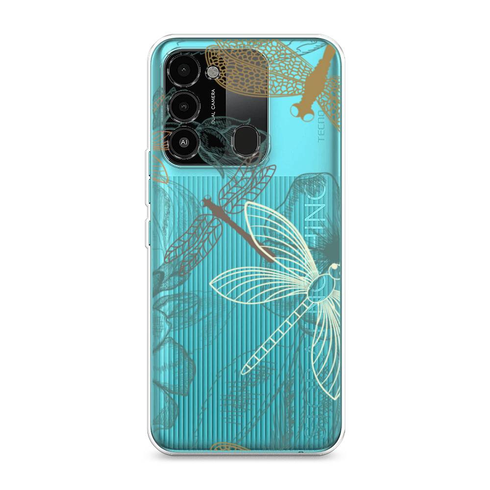 

Чехол Awog на Tecno Spark Go 2022/8С/9 "Тени стрекоз", Разноцветный, 301350-8