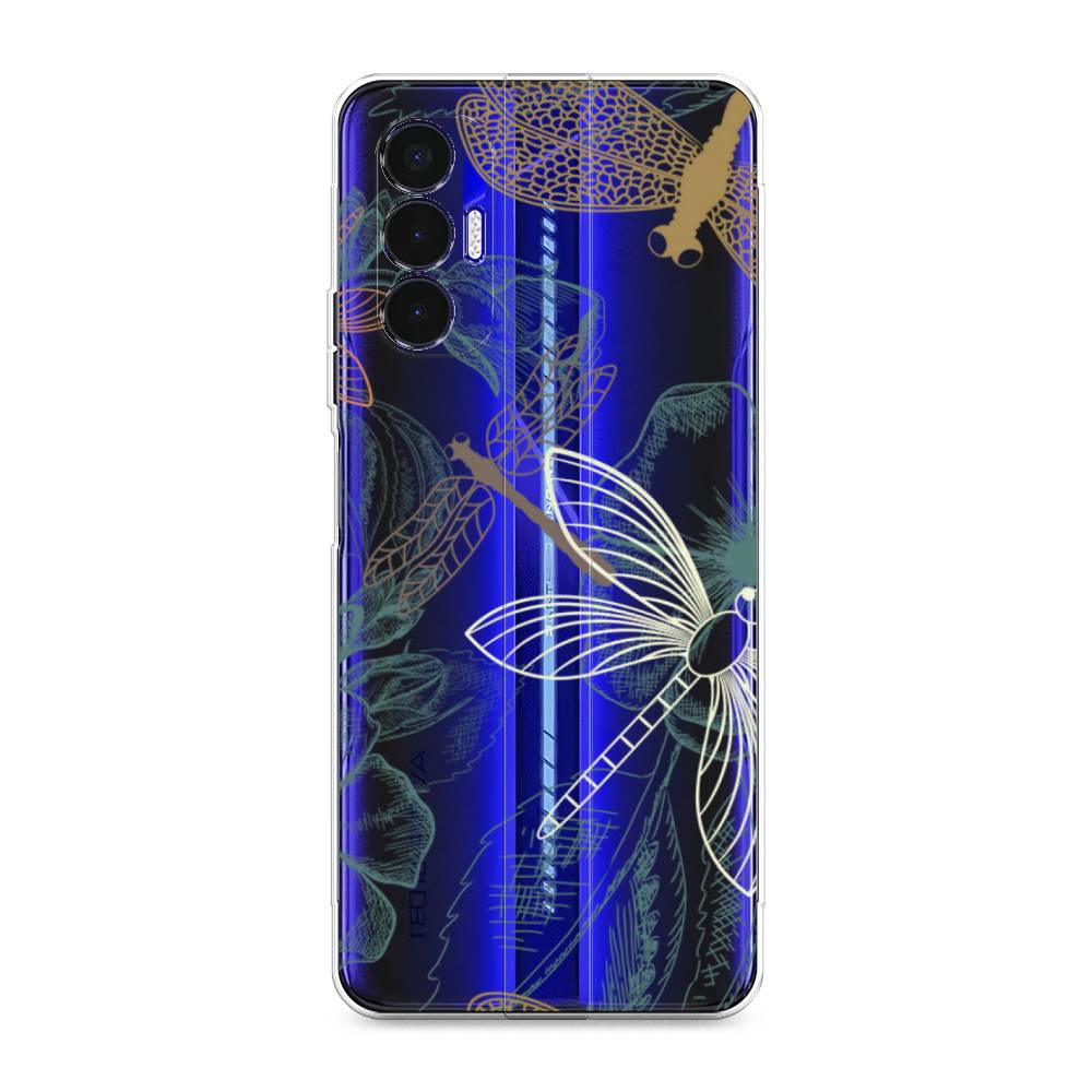 

Чехол Awog на Tecno Pova 3 "Тени стрекоз", Разноцветный, 301550-8