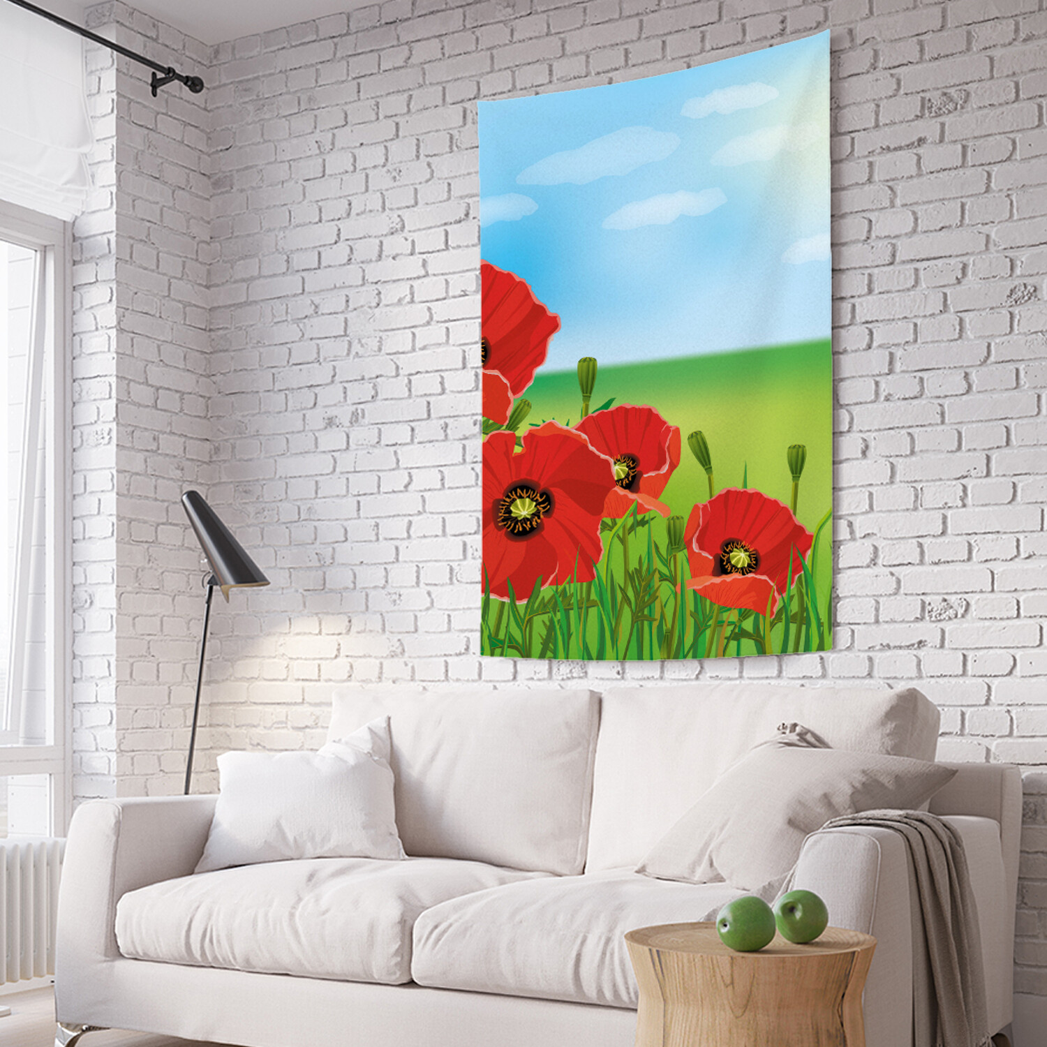 

Вертикальное фотопанно на стену JoyArty Маки в поле 150x200 см, Маки в поле
