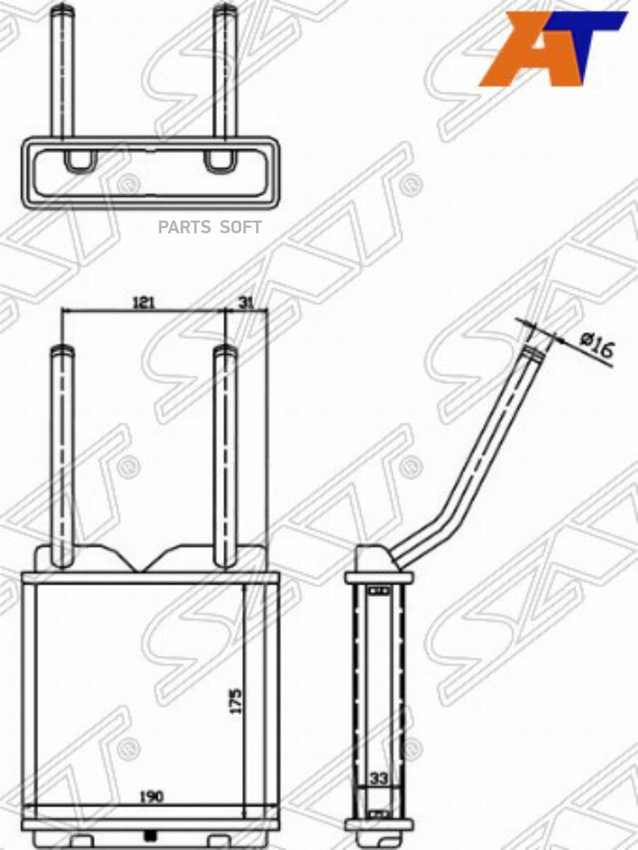 

Радиатор Отопителя Салона Opel Astra F/Vectra A 88-94 Sat арт. ST-OP33-395-0