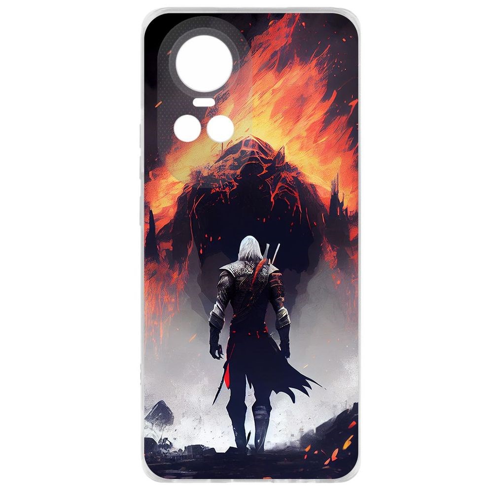 

Чехол-накладка Krutoff Clear Case Ведьмак. Геральт для Oppo Reno10 5G, Прозрачный