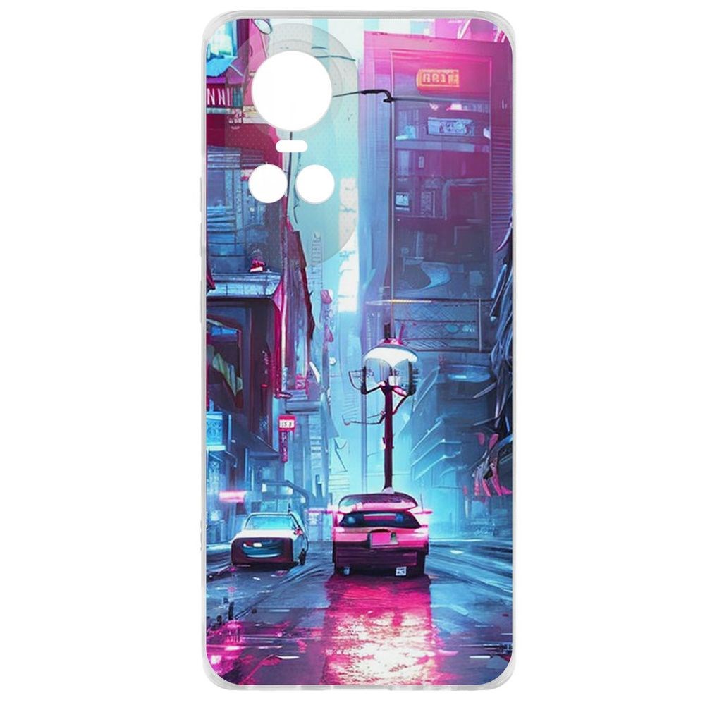 

Чехол-накладка Krutoff Clear Case Киберпанк Улица для Oppo Reno10 5G, Прозрачный