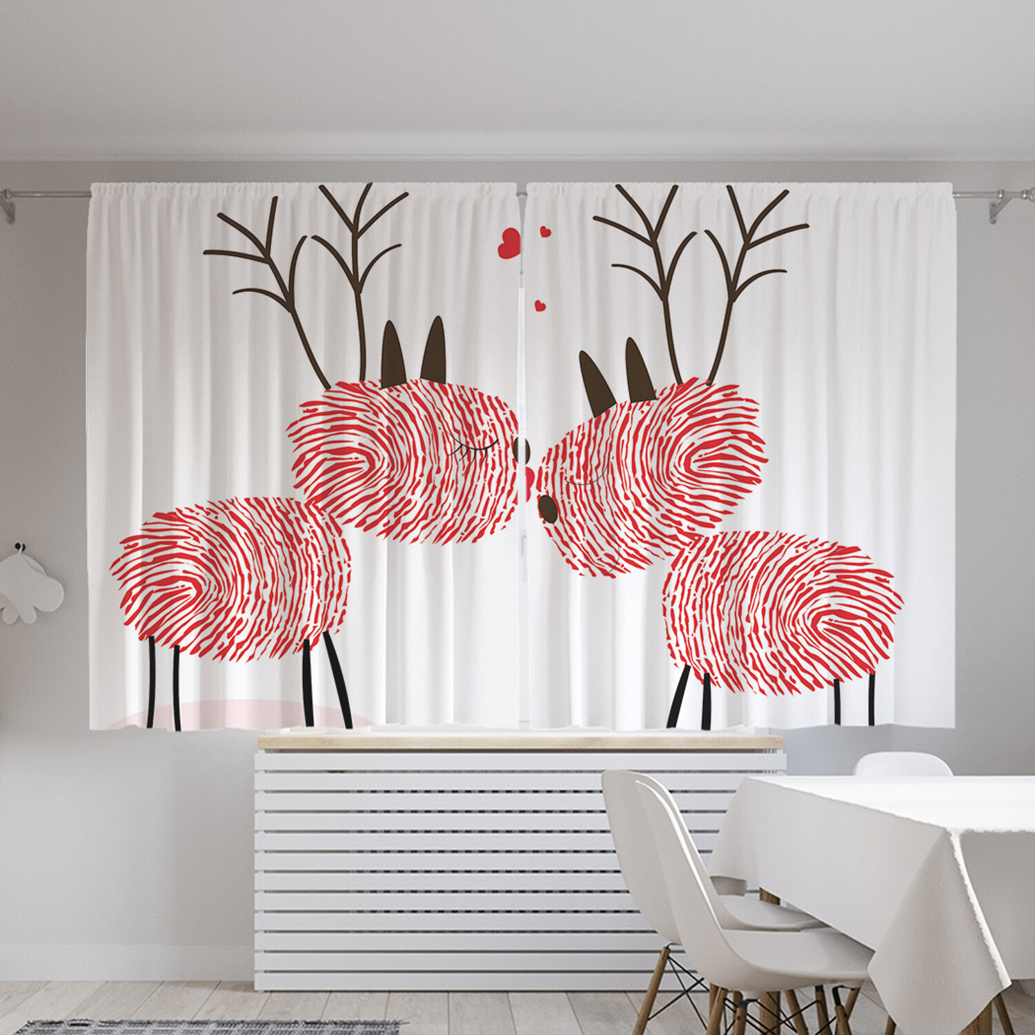 

Классические шторы JoyArty "Отпечаток любви", серия Oxford DeLux, 2 полотна 145x180 см, Отпечаток любви