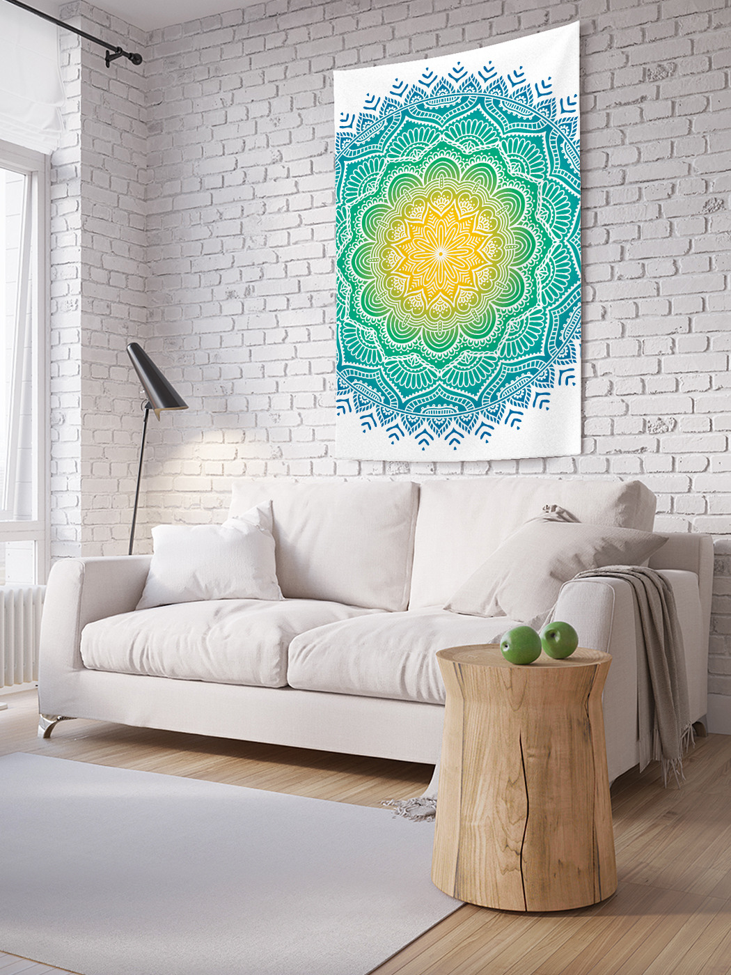

Вертикальное фотопанно на стену JoyArty Солнечный градиент на узоре 150x200 см, Солнечный градиент на узоре