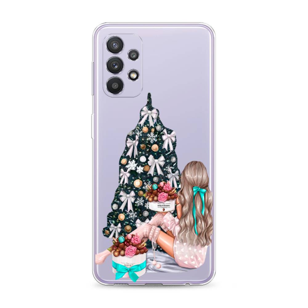 

Чехол для Samsung Galaxy A32 "New Year", Зеленый;бежевый;голубой, 2102050-5