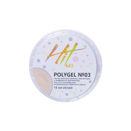 Полигель HIT Gel №03 телесно-розовый 15 мл