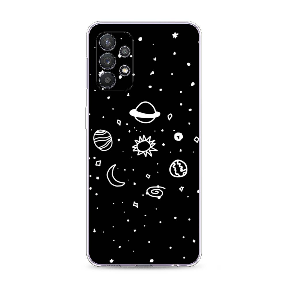 

Чехол для Samsung Galaxy A32 "Дудл солнечной системы", Бежевый;серый, 2102050-2