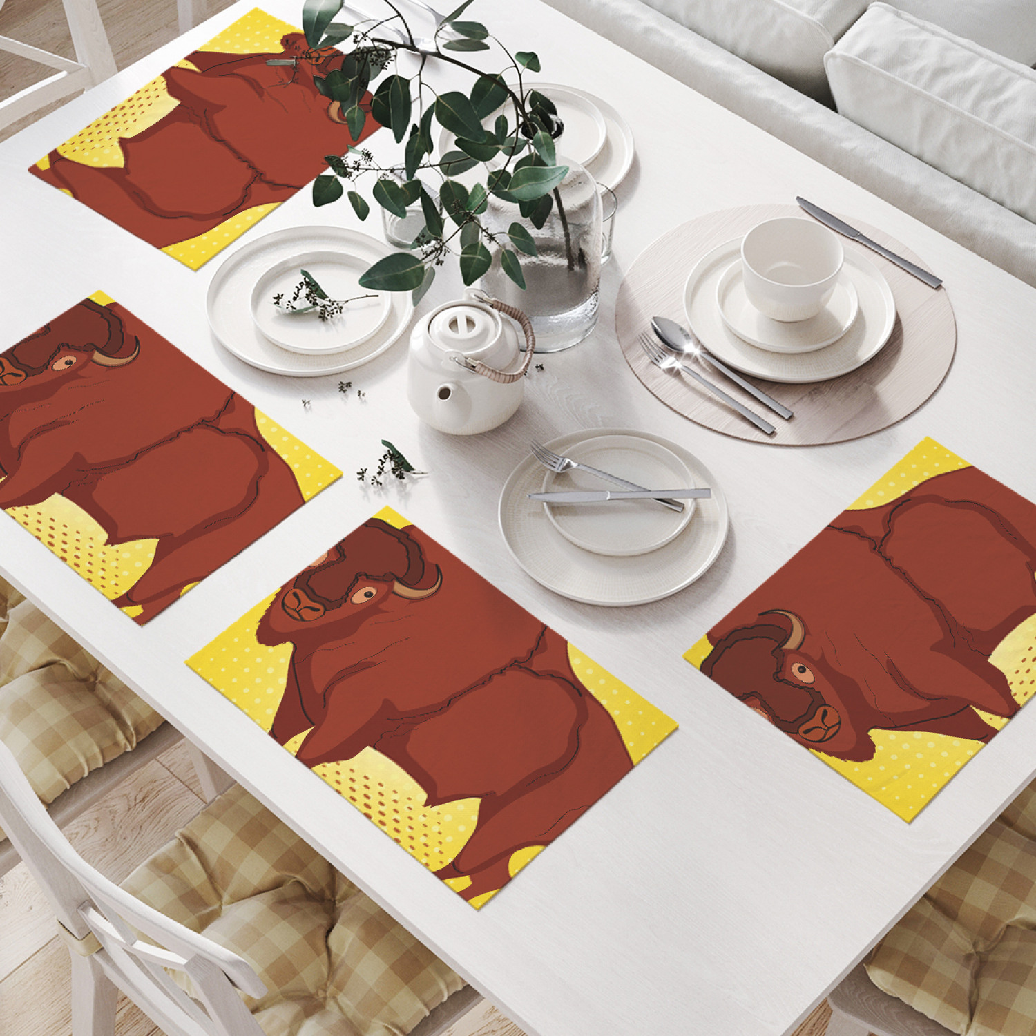 

Комплект салфеток JoyArty "Свирепый буйвол" (32х46 см, 4 шт.), Коричневый, Свирепый буйвол