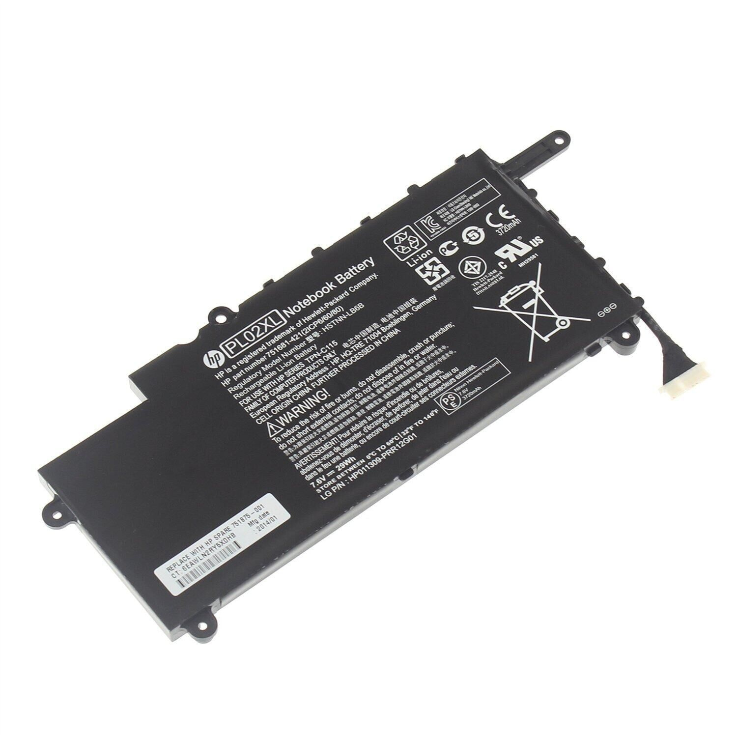 

Аккумулятор для ноутбука HP 11-n000 (7.6V 29Wh) ORG 751681-421 HSTNN-LB6B PL02XL