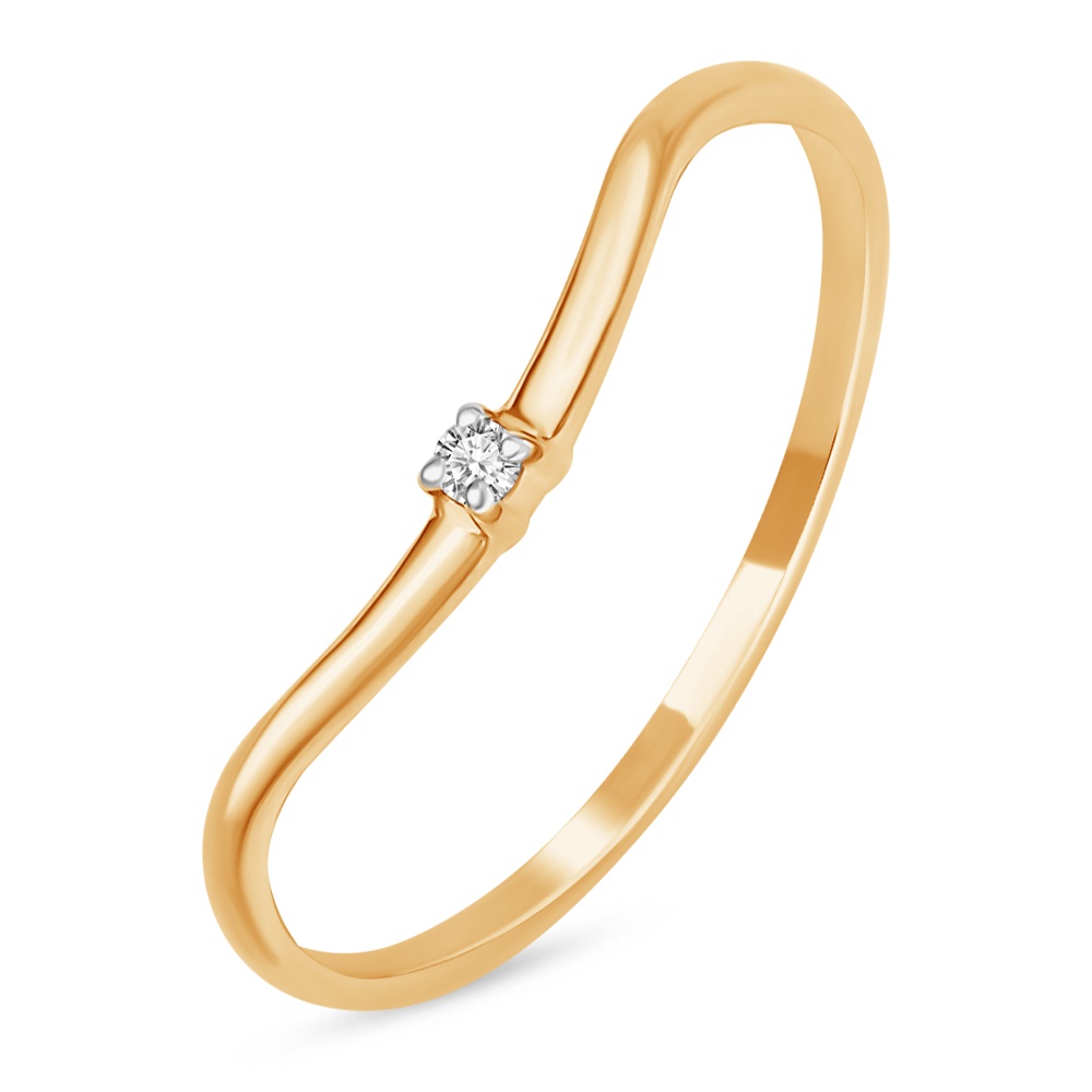

Кольцо из красного золота р.  585Gold 301012003, фианит, 301012003