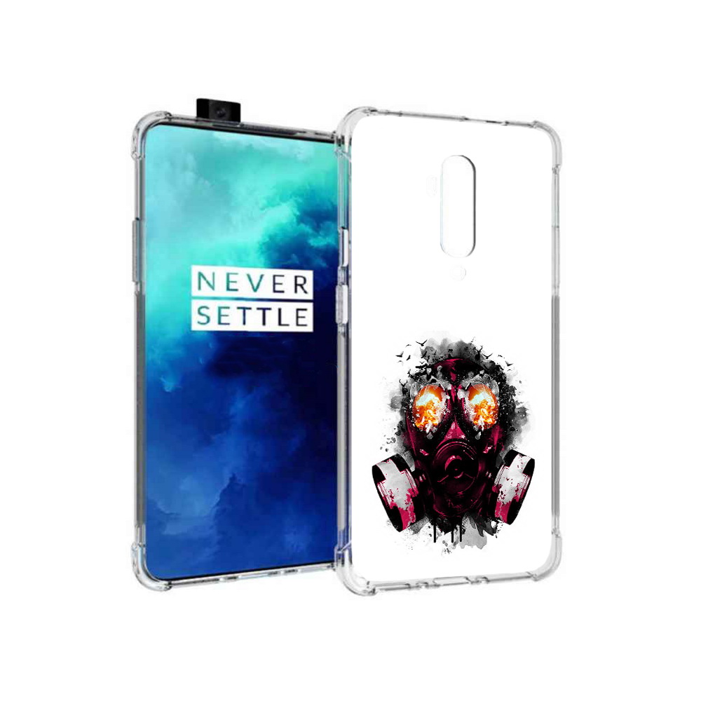 

Чехол MyPads Tocco для OnePlus 7T Pro красный противогаз (PT139735.142.412), Прозрачный, Tocco
