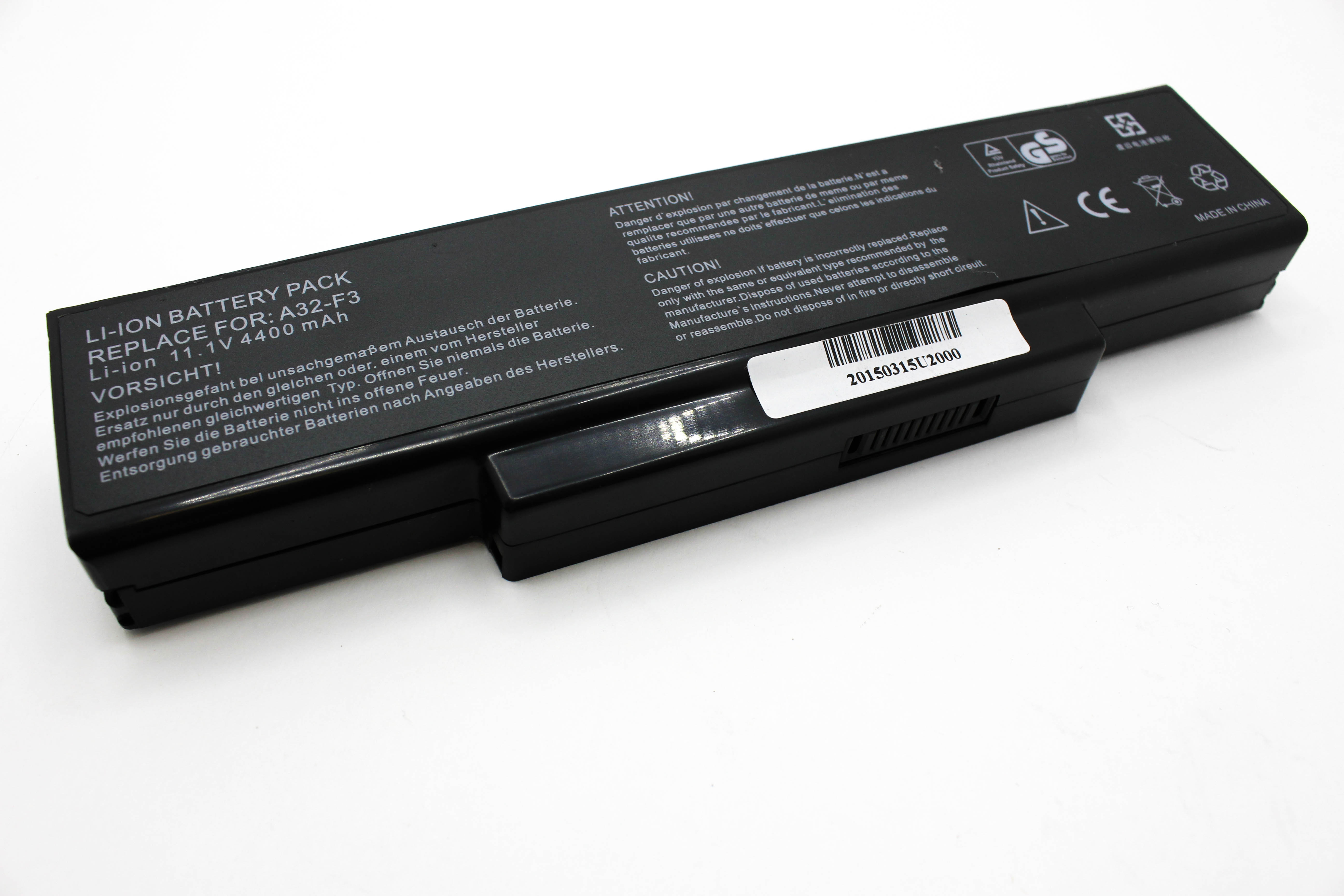 

Аккумулятор для ноутбука Asus F3 M51 (11.1V 4400mAh) A32-F3 A33-F3 70R-NIC1B1000Y
