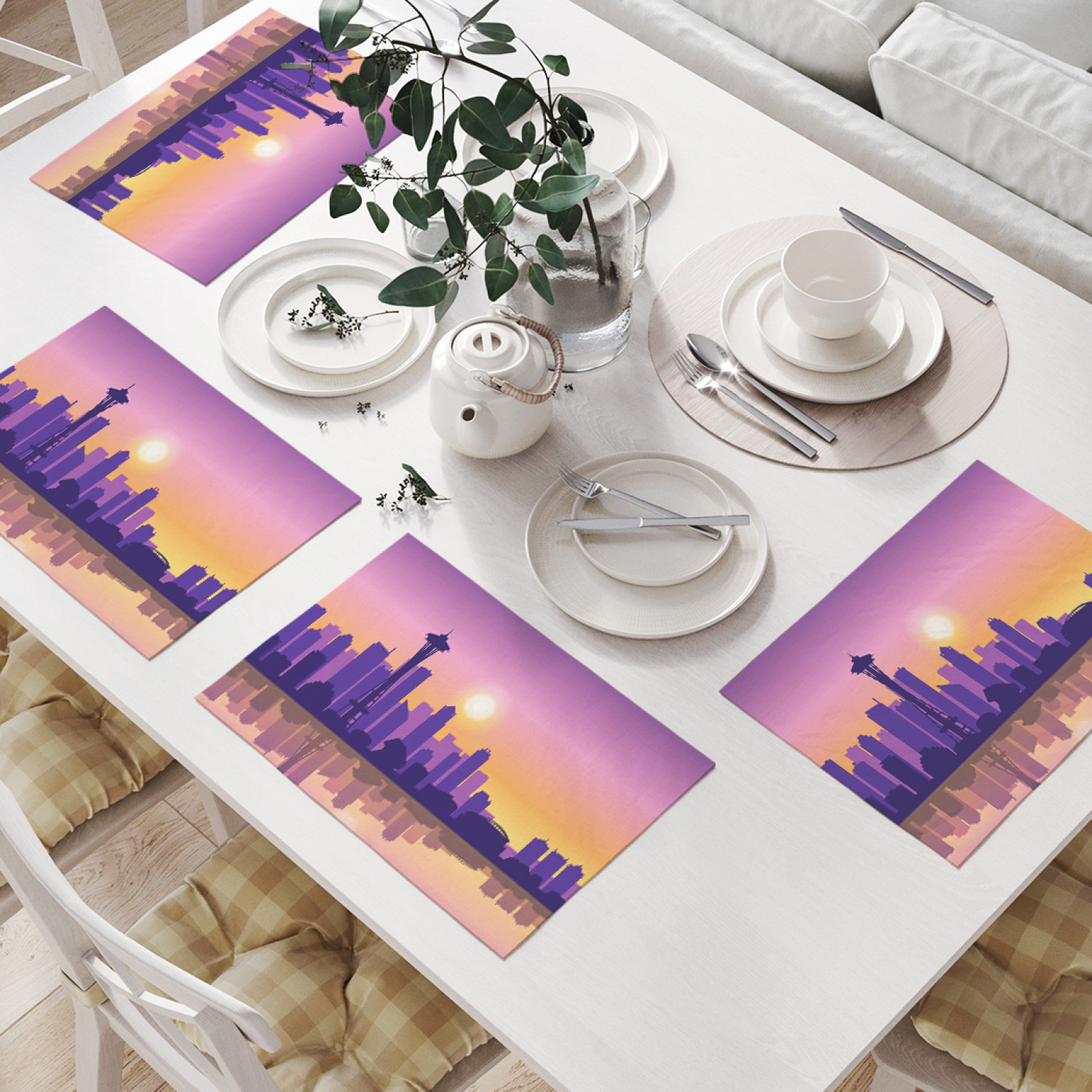 

Комплект салфеток JoyArty "Солнце над Сиэтлом" (32х46 см, 4 шт.), Фиолетовый, Солнце над Сиэтлом