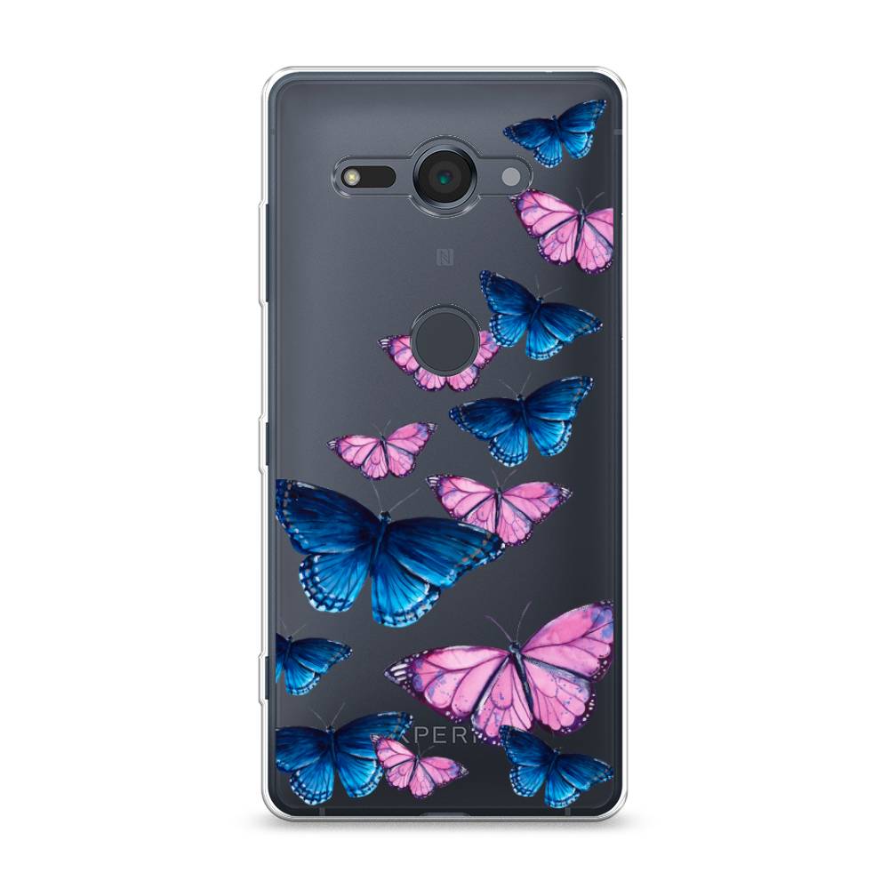 фото Силиконовый чехол "полет бабочек" на sony xperia xz2 compact awog