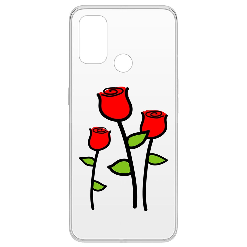 

Чехол-накладка Krutoff Clear Case Розочки для Oppo A53 (2020)/A33 (2020), Прозрачный