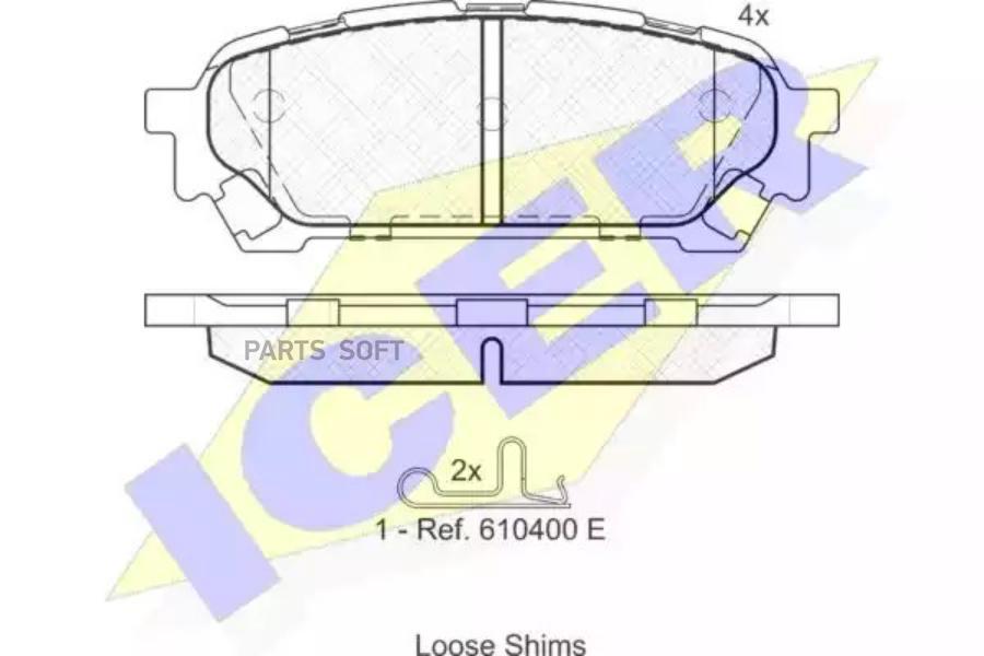 

Колодки Задние Subaru Impreza 2.0 Wrx Turbo 12/02-> Icer 181737 Icer арт. 181737