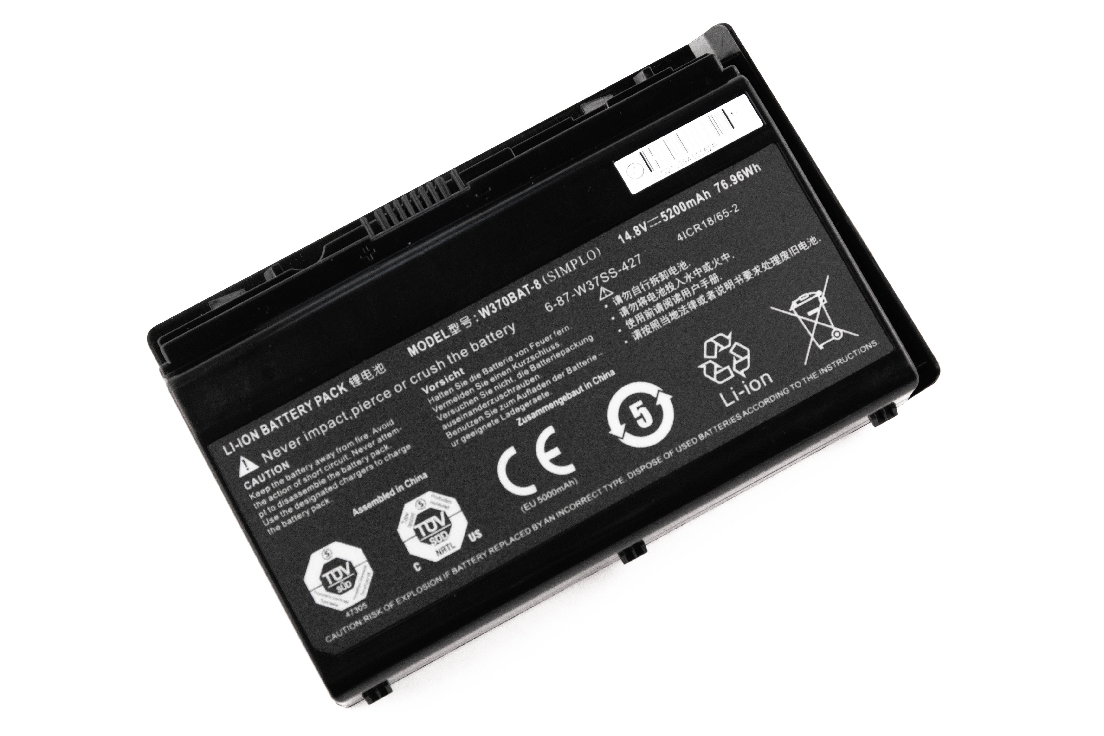 

Аккумулятор для ноутбука Clevo W370 (14.8V 5200mAh) 6-87-W370S-4271 6-87-W37SS-427