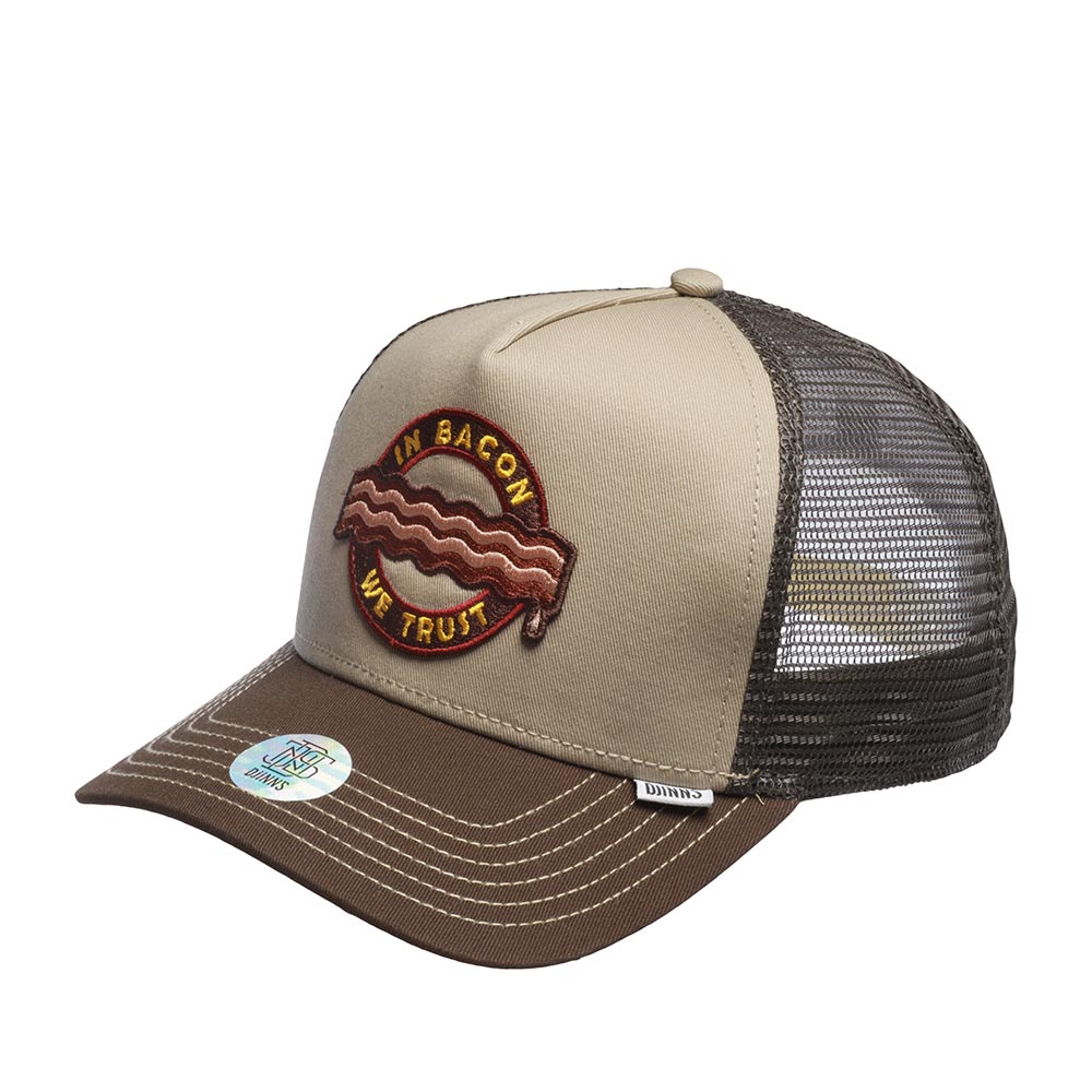 Бейсболка унисекс DJINNS HFT Cap Food Bacon коричневая / бежевая, one size