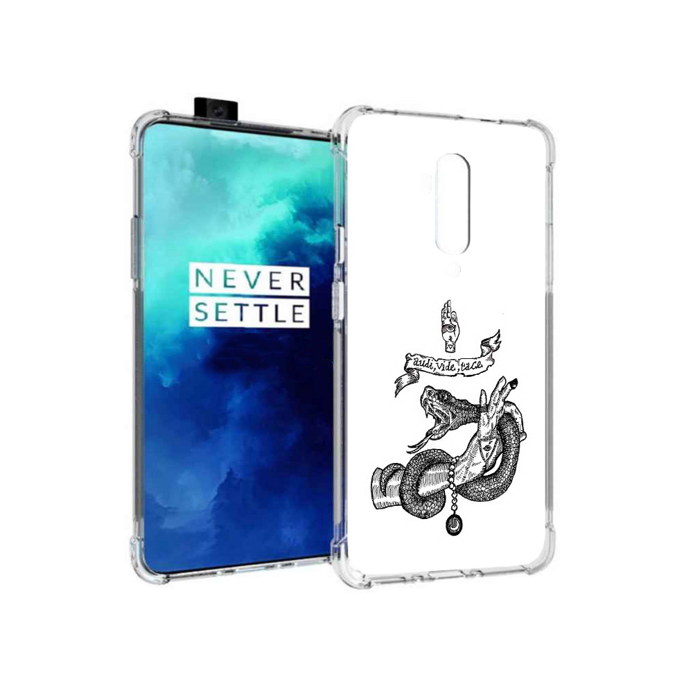 

Чехол MyPads Tocco для OnePlus 7T Pro змея на руке рисунок (PT139735.142.366), Прозрачный, Tocco