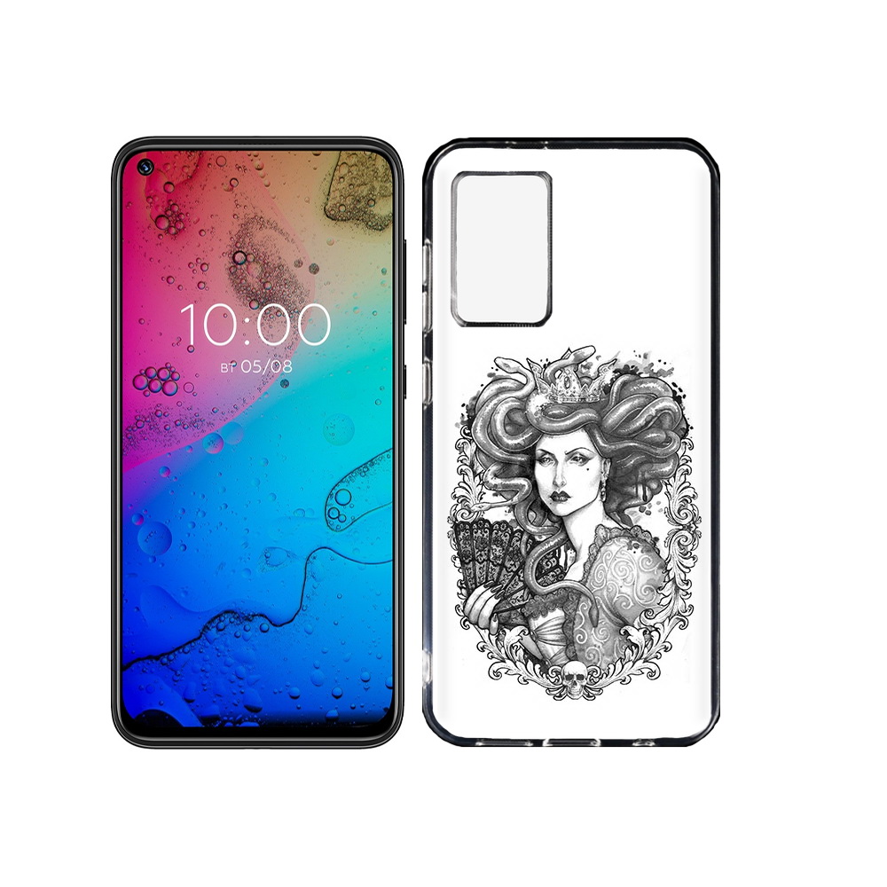 

Чехол MyPads Tocco для BQ Aurora медуза черно белый, Прозрачный, Tocco