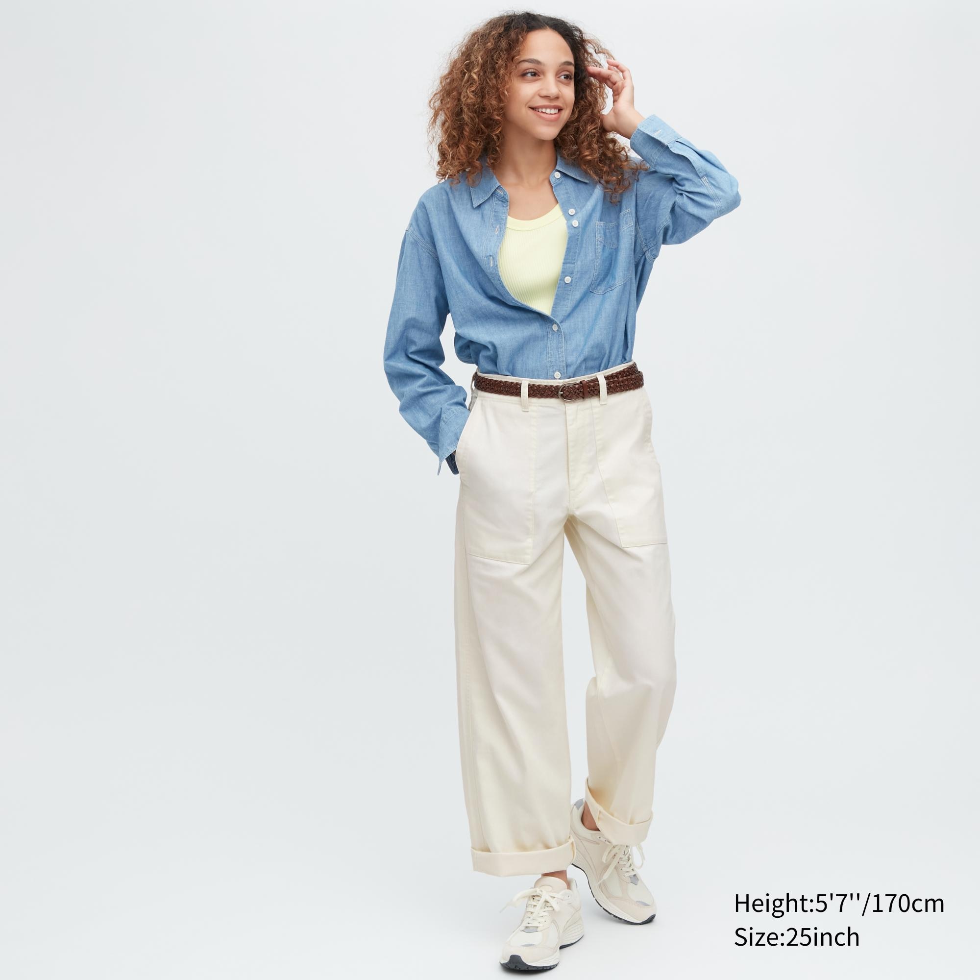 

Брюки женские UNIQLO 456194COL01 белые 27 (доставка из-за рубежа), 456194COL01