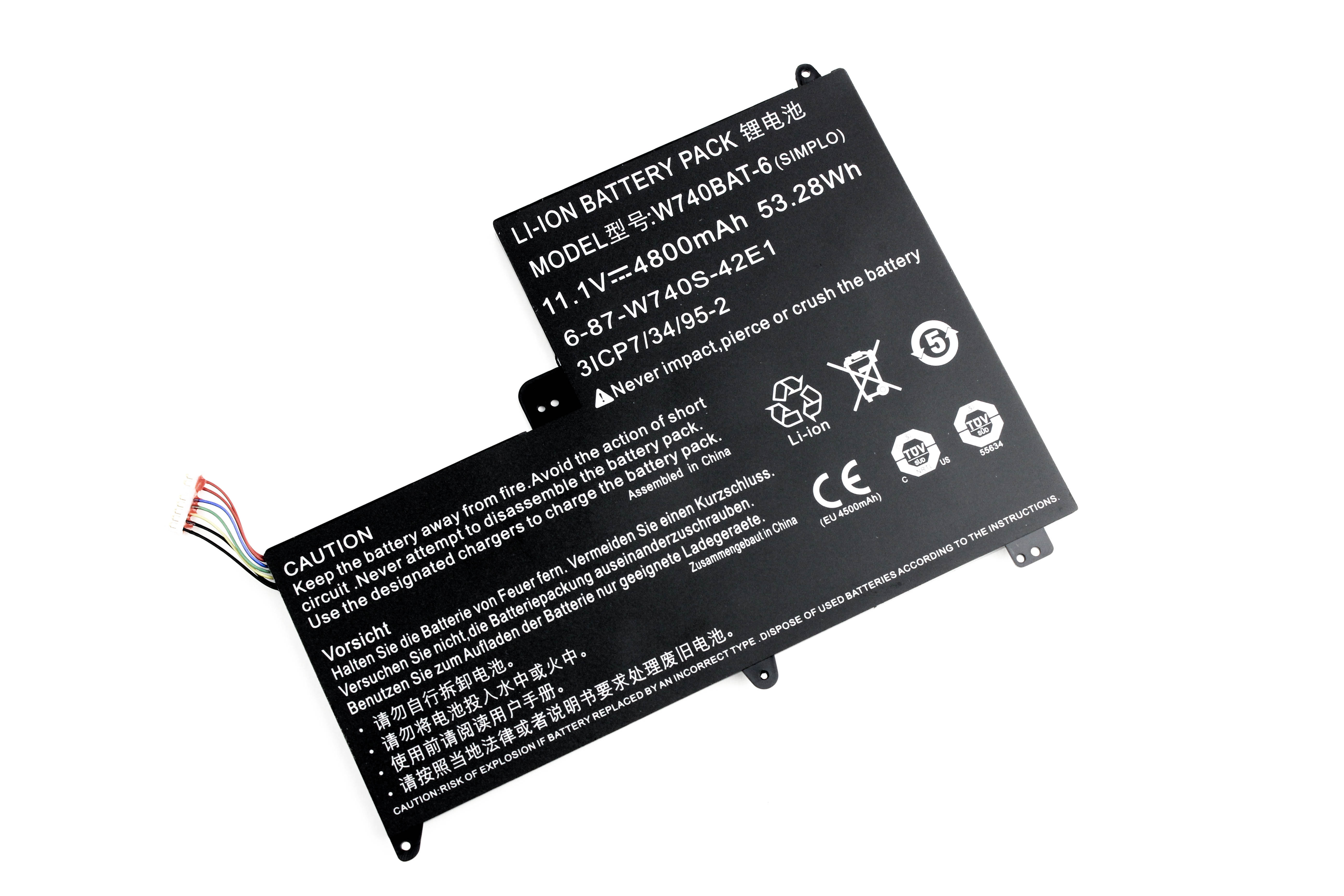 

Аккумулятор для ноутбука Clevo W740 ORG (11.1V 4800mAh) W740BAT-6 6-87-W740S-42E