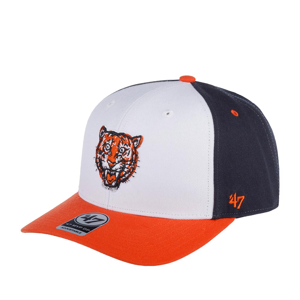 Бейсболка унисекс 47 BRAND BCPTN-CLZRP09WBP Detroit Tigers MLB белая / оранжевая, one size