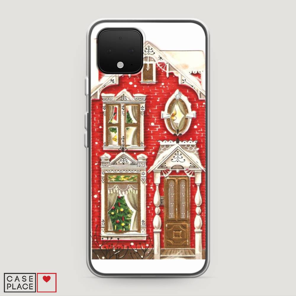 

Чехол на Google Pixel 4 "Пряничный домик", Белый;красный;зеленый, 270250-5