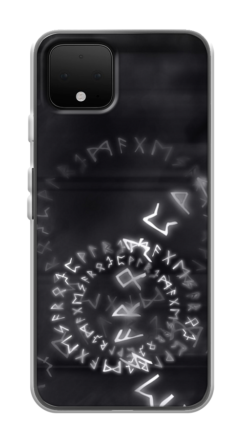 

Чехол на Google Pixel 4 "Руны", Серый;черный, 270250-3