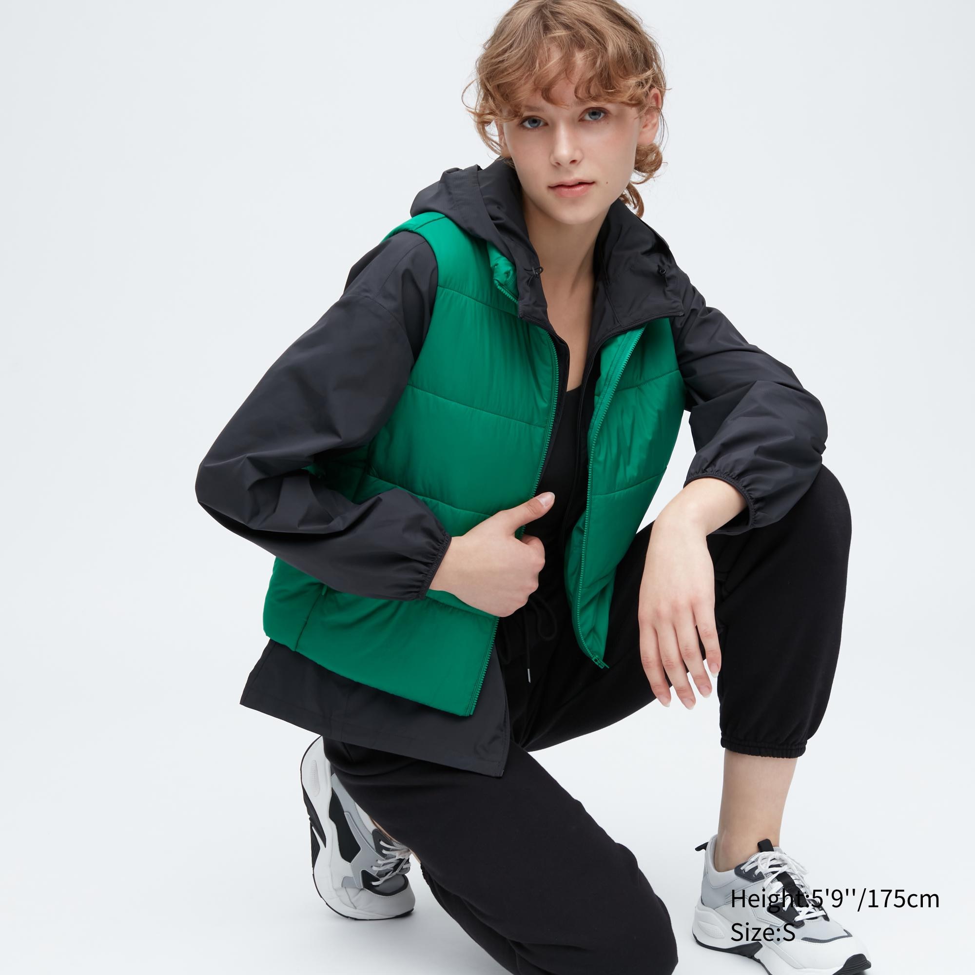 Утепленный жилет женский UNIQLO 457106COL55 зеленый 2XS (доставка из-за рубежа)