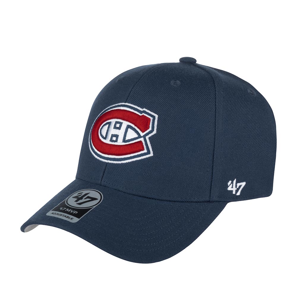 Бейсболка унисекс 47 BRAND H-MVP10WBV Montreal Canadiens NHL темно-синяя, one size