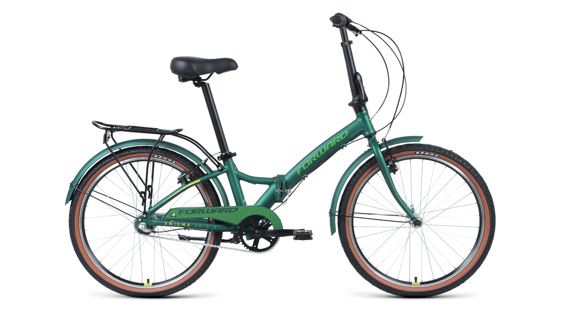 фото Велосипед forward enigma 24 3.0 14" зеленый матовый/желтый