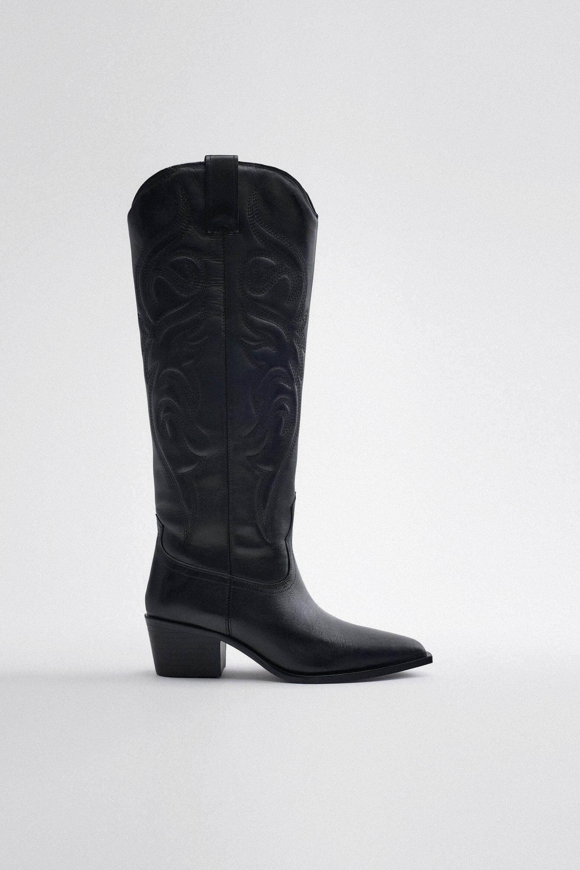 

Сапоги женские ZARA 12050110 черные 41 RU (доставка из-за рубежа), 12050110