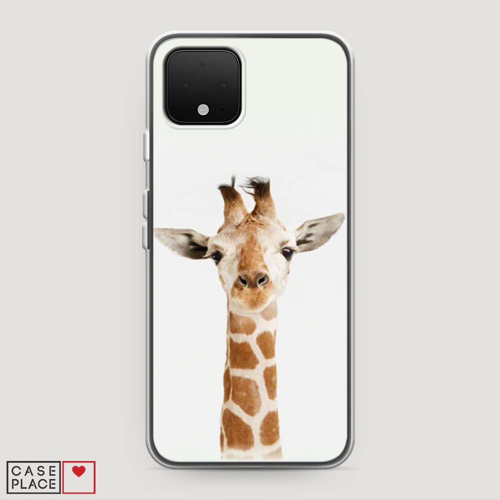 

Чехол на Google Pixel 4 "Любопытный жираф", Бежевый;коричневый, 270250-1