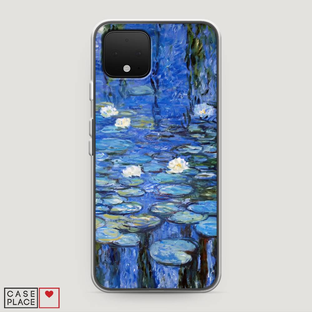

Чехол на Google Pixel 4 "Нарисованный пруд", Синий;зеленый, 270250-4